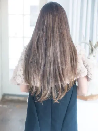 セミロング カラー どんな髪の悩みも解決 します✨田嶋俊一✨のヘアスタイル