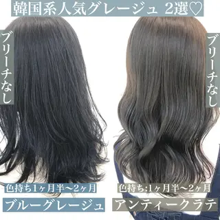 ミディアム カラー 韓国艶カラー🇰🇷 DISCO💙のヘアスタイル
