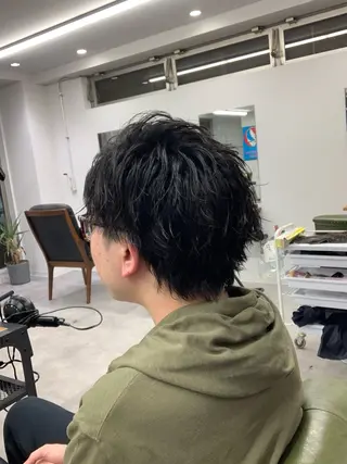 パーマ メンズ 藤倉 翔平のヘアスタイル