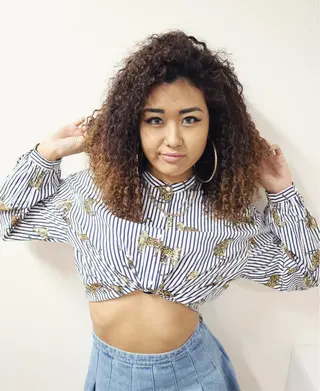 ロング パーマ 東風上 亮介のヘアスタイル