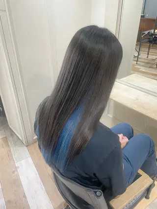 ロング カラー ☁️ウルフ/デザイン カラー/Mari💫のヘアスタイル