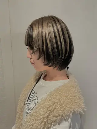 ミディアム カラー 坂尻 嘉珠也のヘアスタイル