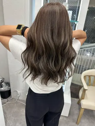 セミロング カラー ヘアアレンジ 久米 治仁のヘアスタイル