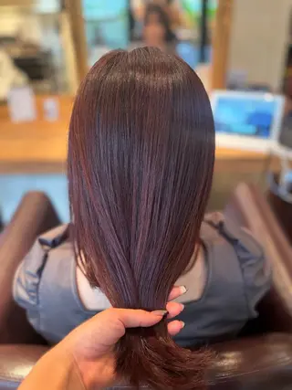 セミロング カラー 髪質改善カラー ベージュ🤎YUMEのヘアスタイル