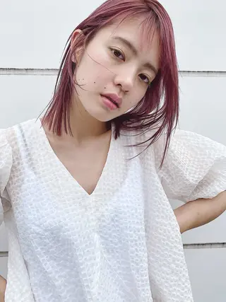 セミロング レイヤーカット／ パーマ/鎌田実奈歩のヘアスタイル