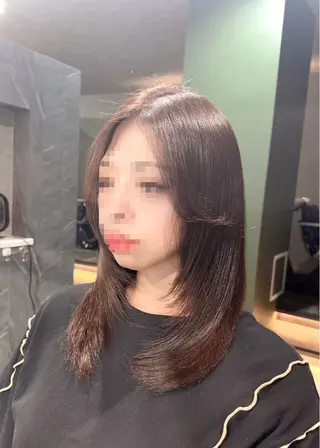 ミディアム カラー パーマ ヘアアレンジ 髪質改善SALON MIST＋所属・阪神尼崎駅徒歩2分 半個室サロン　小田稔のヘアスタイル