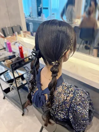 ロング ヘアアレンジ Maho ブリーチモデル募集中のヘアスタイル