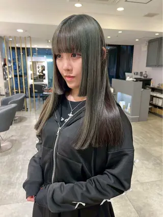 セミロング ブリーチ、髪質改善 Noe心斎橋店のヘアスタイル