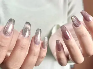 ネイル Shis_🦄shi 韓国風キラキラネイルのネイルデザイン