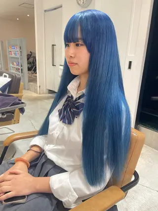 ロング カラー 艶ハイトーン👑♡ NATSUKIのヘアスタイル