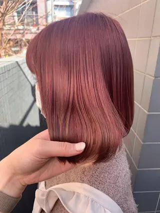 ミディアム カラー レイヤー×グレージュ /ピンク🩷mioのヘアスタイル