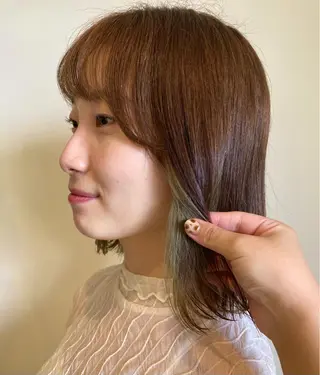 ミディアム カラー 小島 千夏のヘアスタイル