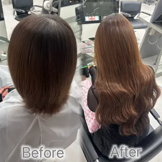 ロング カラー ヘアアレンジ メンズ シールエクステ🎀 羽エクステ🌙しぇるのヘアスタイル