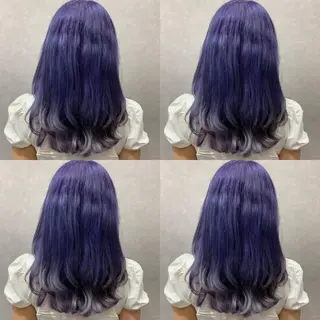 セミロング カラー ヘアアレンジ 💎yuto💎 ハイトーン/韓国ヘアのヘアスタイル