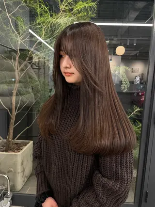 ロング カラー レイヤーパーマ、ボブ 小須田ゆあのヘアスタイル