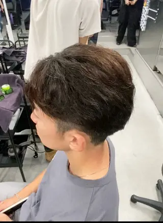 ショート カラー パーマ 福井祥太／ニュアンス /韓国メンズ🇰🇷のヘアスタイル