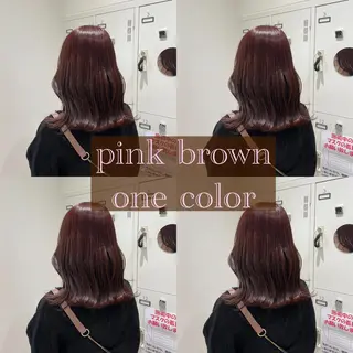 ミディアム カラー ピンクカラー🎀/ ミルクティー🍼花音のヘアスタイル