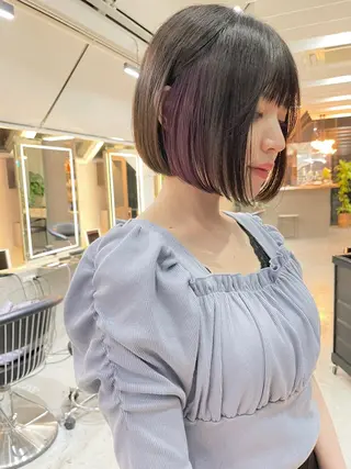 ショート カラー TATSU ミルクティーベージュのヘアスタイル