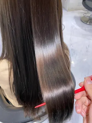 セミロング カラー ヘアアレンジ 外苑前NO.1艶髪 透明感カラーのヘアスタイル