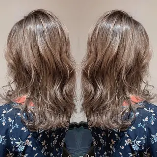 セミロング カラー ヘアアレンジ 髪質改善特化 ミサワコウキのヘアスタイル