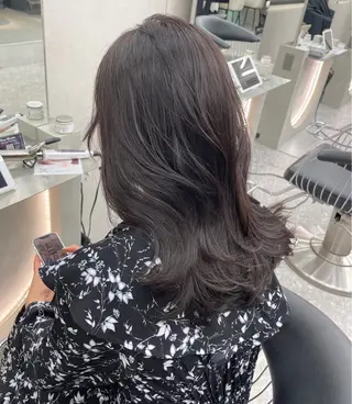 ミディアム カラー ヘアアレンジ 韓国ヘア/レイヤー Londエレンのヘアスタイル