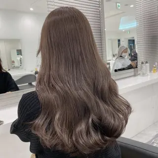 ミディアム 赤み消し🌿 透明感カラー🫧のヘアスタイル