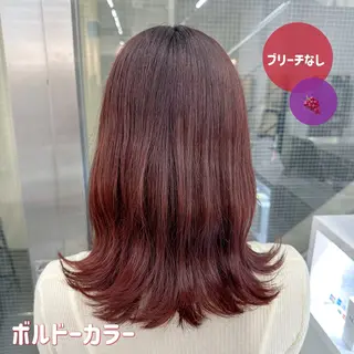 カラー 🍊暖色/ボブヘア chihiro🌼ོのヘアスタイル