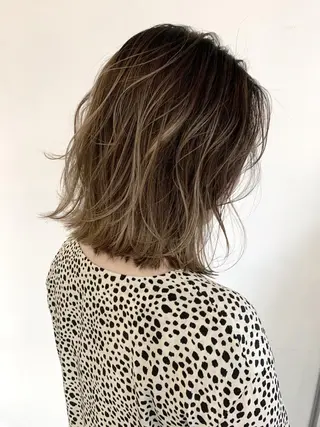 ミディアム フリーランス　美容師 cayocoのヘアスタイル