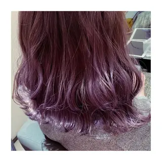 ミディアム カラー ヘアアレンジ 小國 綾かのヘアスタイル