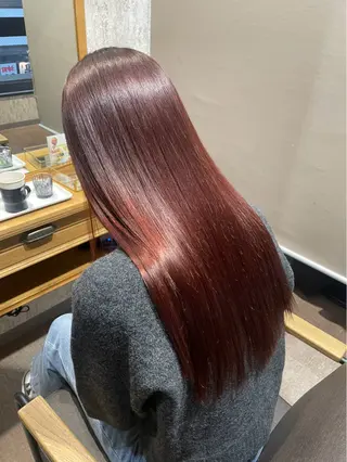 ロング カラー marshu atre所属・濱本 樹蘭のヘアスタイル