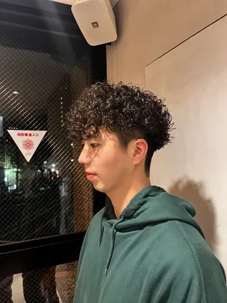 パーマ ヘアアレンジ メンズ モデル様募集 えのもとりき🏄のヘアスタイル