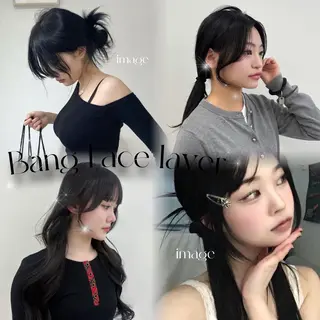 ロング カラー 表参道ハッシュカット レイヤー/リノンのヘアスタイル