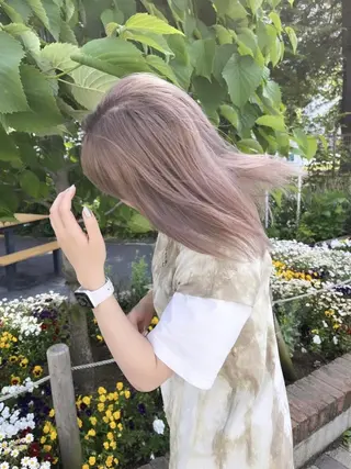 ミディアム パーマ ヘアアレンジ マツエク・マツパ ネイル アイブロウ yelm ［official］のヘアスタイル