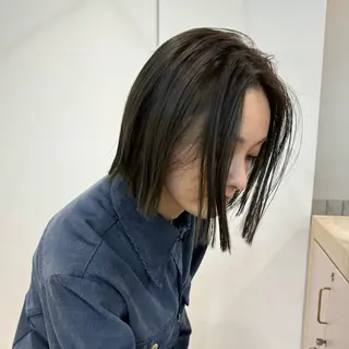 ミディアム カラー 清水愛果/オリーブ カラー/透明感カラーのヘアスタイル