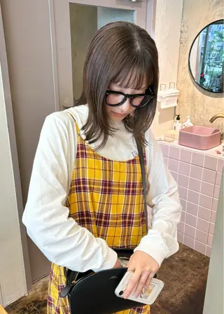 ミディアム 西山 紗耶香🪽 透明感カラー/ボブのヘアスタイル