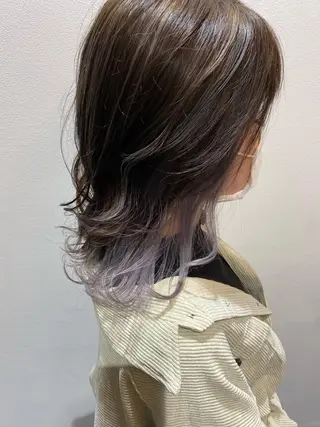 セミロング カラー 大森 壱成のヘアスタイル