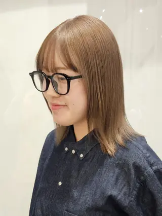 セミロング カラー ill 天神大名所属・YOKUTO 透明感カラー/ボブのヘアスタイル