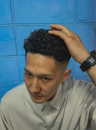 ショート カラー パーマ ヘアアレンジ メンズ キッズ アイブロウ Cut House Shiomi所属・🔥メンズ専門🔥 Ayutoのヘアスタイル