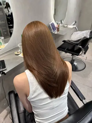 セミロング カラー ヘアアレンジ ONYX【オニキス】所属・韓国レイヤーカット/ 韓国ヘア/郷家拓斗のヘアスタイル