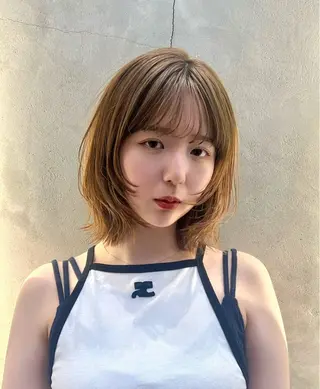 ミディアム 宮嶋 蓮のヘアスタイル
