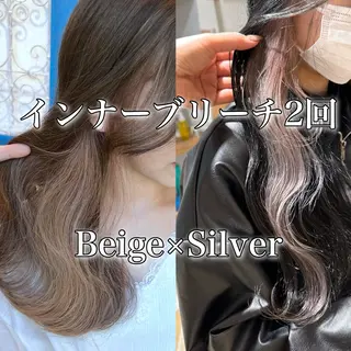 セミロング カラー ブリーチなし/暖色/ 透明感/ririkaのヘアスタイル