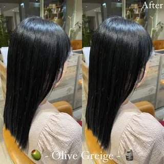 セミロング カラー 艶髪カラー/透明感 美髪/白髪/ﾑﾅｶﾀのヘアスタイル