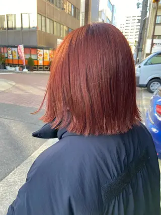 ミディアム カラー 田中 あやなのヘアスタイル