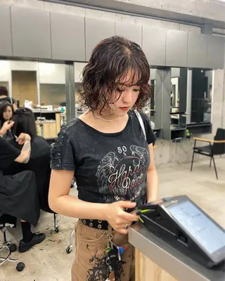 パーマ 佐伯 和佳のヘアスタイル