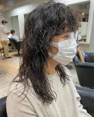 ミディアム カラー パーマ ヘアアレンジ メンズ キッズ ネイル マツエク・マツパ アイブロウ 🧼柴田 健太郎🧼のヘアスタイル