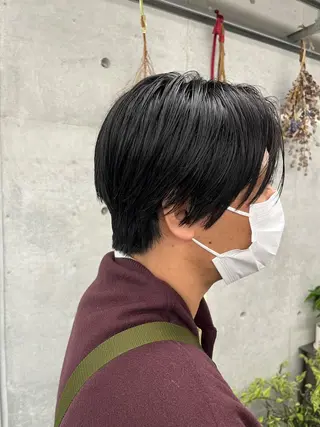 ショート メンズ ダブルカラー/ ケアブリーチ/クニトのヘアスタイル