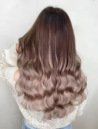 ロング カラー KEISUKE/ ブリーチ🧡エクステのヘアスタイル