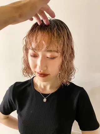 ミディアム パーマ レイヤー/パーマ /ウルフ/nabeのヘアスタイル