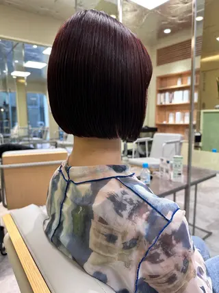 ミディアム ボブ/ぱつっとボブ/ 谷口 海星のヘアスタイル