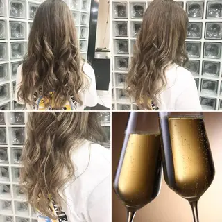 ロング カラー "PEPPU "所属・派手髪、ハイトーン ショートヘアShinのヘアスタイル